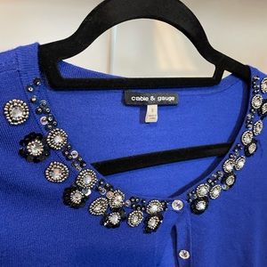 Cable & Gauage Ladies Blue Cardigan